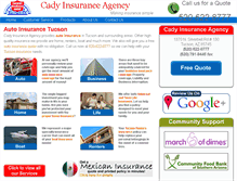 Tablet Screenshot of cadyagency.com